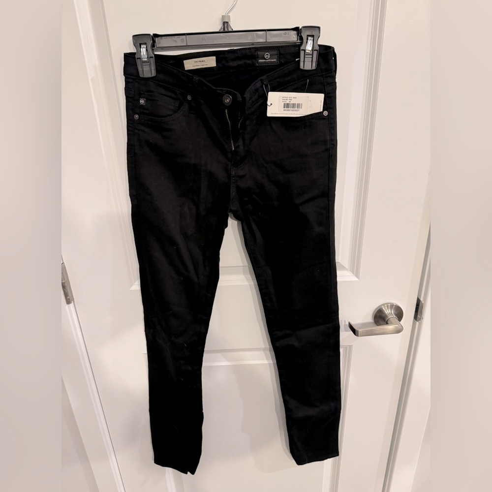 New with tags! Adriano Goldschmeid, AG, Prima Jeans, Black, Size 26